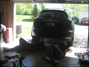 Putting a hitch on the car