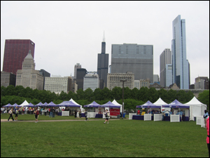 SELF Workout in the Park booths