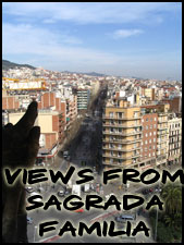 View from Sagrada Familia Tower on Nativity Facade