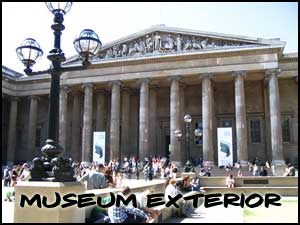 Exterior of British Museum in London