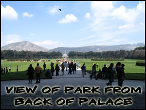 View of Park from back of palace