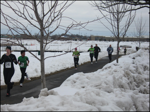 Frosty Footrace before the hill