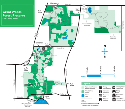 Grant Woods Forest Preserve Trail Map