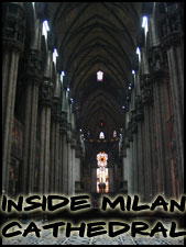 The nave inside of Milan Cathedral 