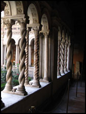 Interesting columns in the cloister