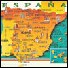Map of Spain Postcard