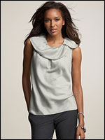 image:Ann Taylor Ruffle Collar Shell