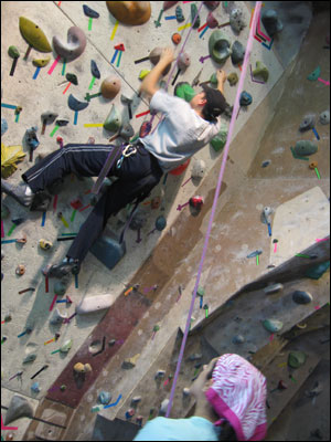 Jason climbing